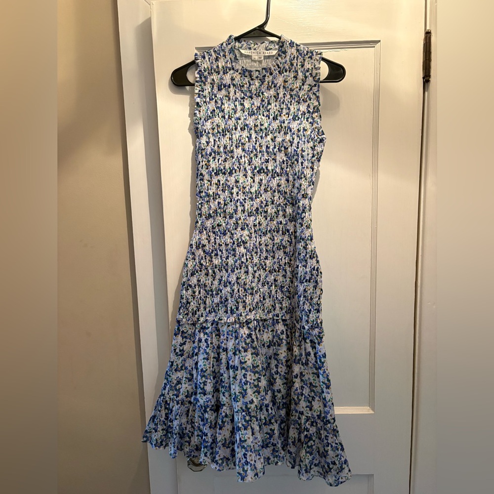 Veronica Beard Blue Floral Maxi Dress